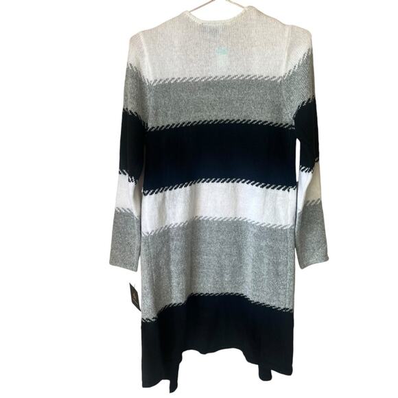 Fortune + Ivy Women's Cardigan Soft Black & White Gray Size XS NWT - Picture 2 of 6